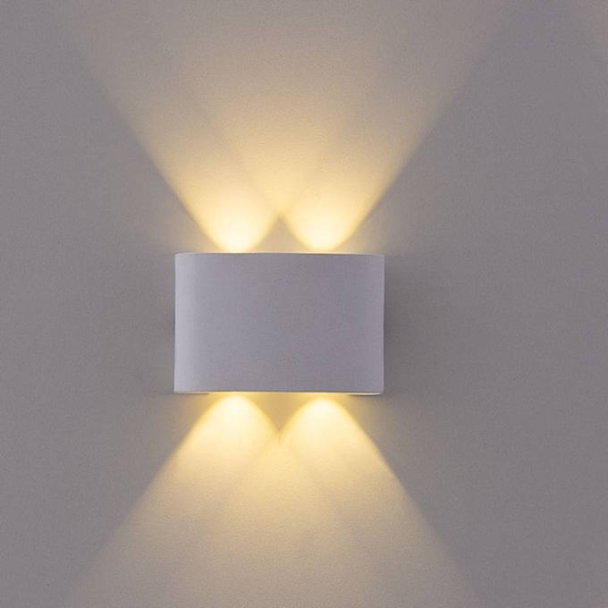 Arandela Nordecor Ranne Facho Duplo Branca 12 watts 3000K IP65 Bivolt 80x125x30mm 2214