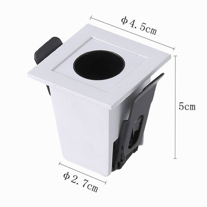 Embutido Nordecor Downlight Powerus Branco e Preto 2 watts 3000K IRC90 15° Bivolt 46x46x52mm 6427