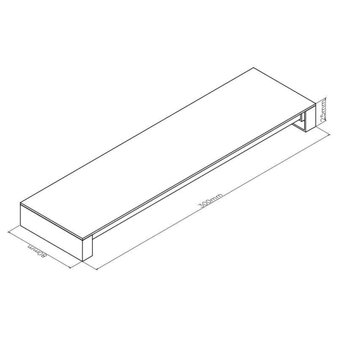 Arandela Nordecor Yeni Branca 7 watts 300mm 3000K IP65 Bivolt 300x80x25mm 2799