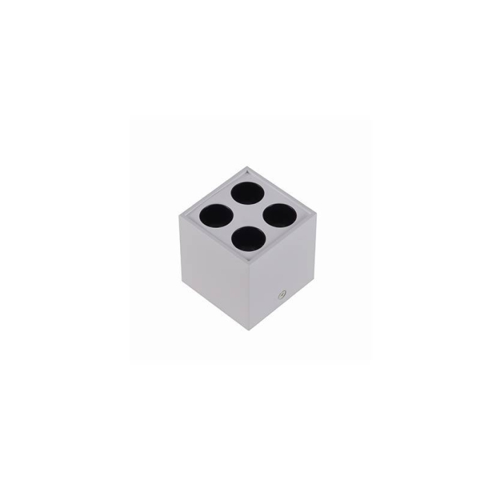  Spot Sobrepor Nordecor Downlight Powerus 4 Focos 8 watts Branco e Preto 3000K IRC90 38° Bivolt 66x66x71mm 6385