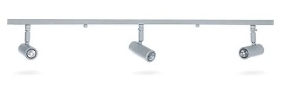 Spot Tipo Trilho Fixo Articulado Belly Iluminação Alumínio Canopla 800mm 3L MR16 E-085/3
