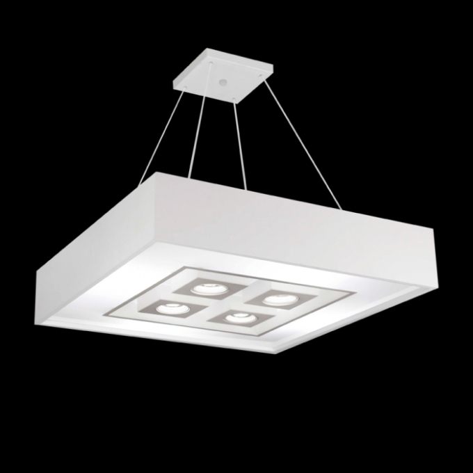 Pendente Usina Focus 8L E27 + 4L MR16 600X600X120mm 4551/63