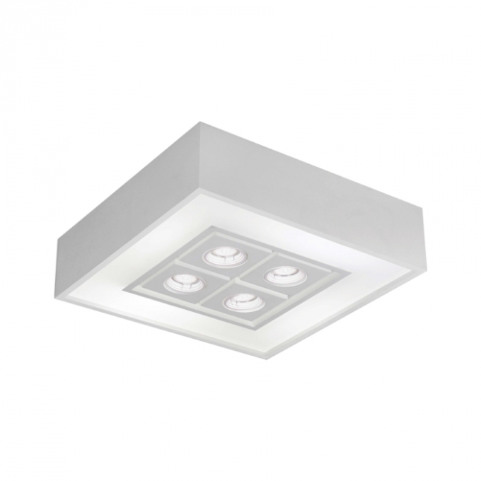 Plafon Usina Focus 8L E27 + 4L MR16 600X600X120mm 4550/63