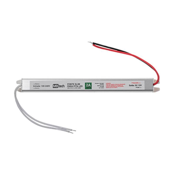 Fonte 24V Slim Nordecor 1A 24 watts IP20 (Ultra Fina) 7066