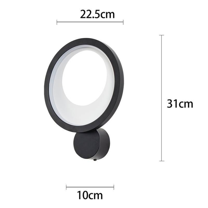 Arandela Nordecor Zahal 15 watts 3000K Preto Bivolt 310x225mm 2510