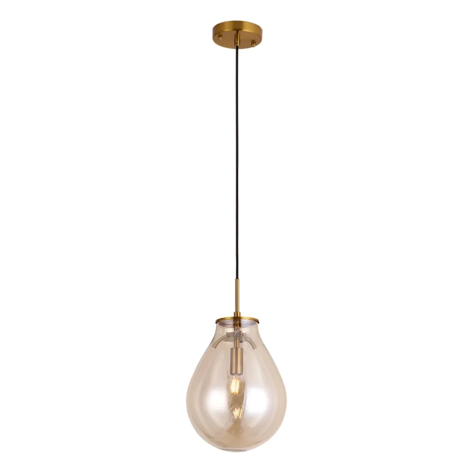 Pendente Bella Caju Bronze e Conhaque 1L E27 Ø215x295mm RZ001ES