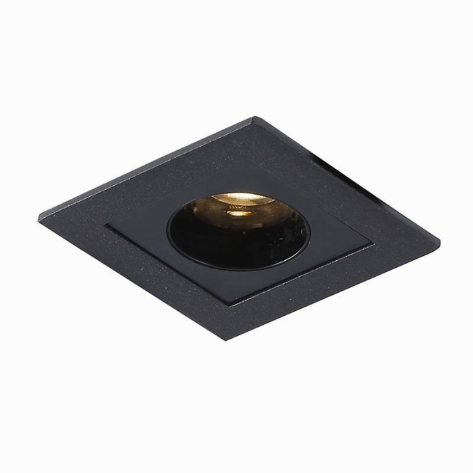 Embutido Nordecor Downlight Powerus Preto 2 watts 3000K IRC90 38° Bivolt 46x46x52mm 6370