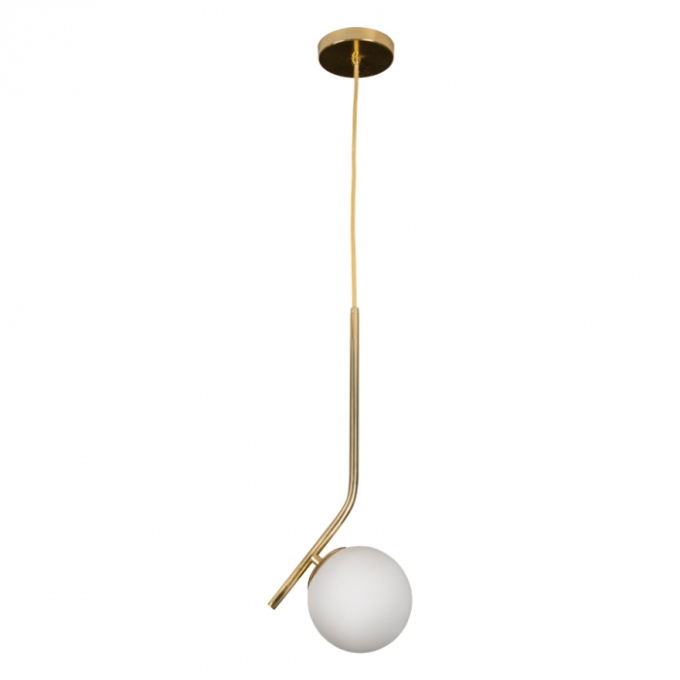 Pendente Usina Angular Globo Ø140mm 1L E27 140X190X490mm 16460/1