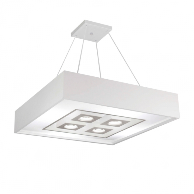 Pendente Usina Focus 4L E27 + 4L MR16 450X450X120mm 4551/46