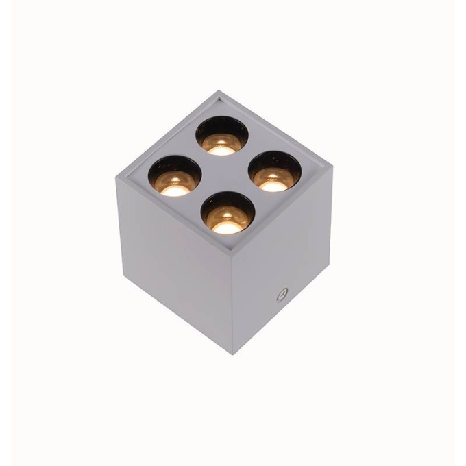  Spot Sobrepor Nordecor Downlight Powerus 4 Focos 8 watts Branco e Preto 3000K IRC90 38° Bivolt 66x66x71mm 6385