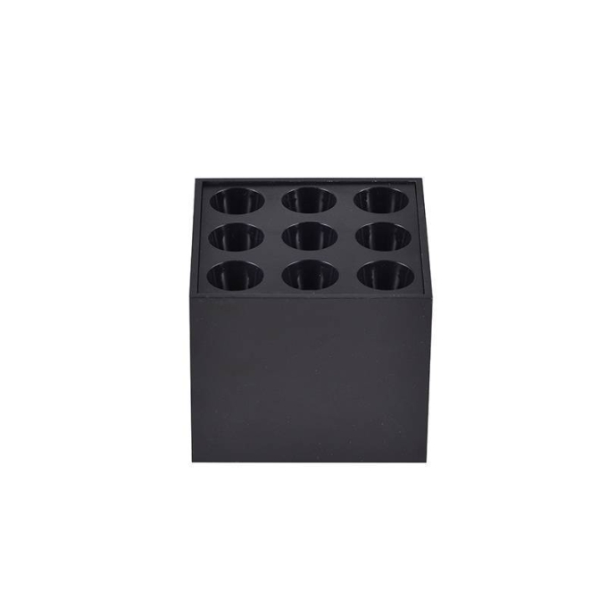  Spot Sobrepor Nordecor Downlight Powerus 9 Focos 18 watts 3000K Preto IRC90 38° Bivolt 96x96x81mm 6388