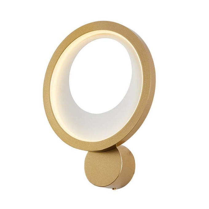 Arandela Nordecor Zahal 15 watts 3000K Dourado Bivolt 310x225mm 2509