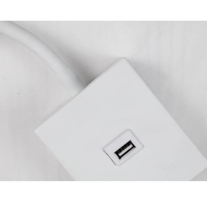 Arandela Nordecor Aine com USB 3 watts 3000K Branco Bivolt 90x75mm 2465