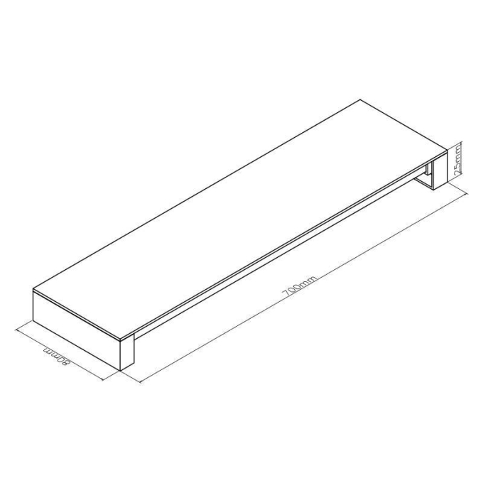 Arandela Nordecor Yeni Branca 700mm 20 watts 3000K IP65 Bivolt 700x80x25mm 2803