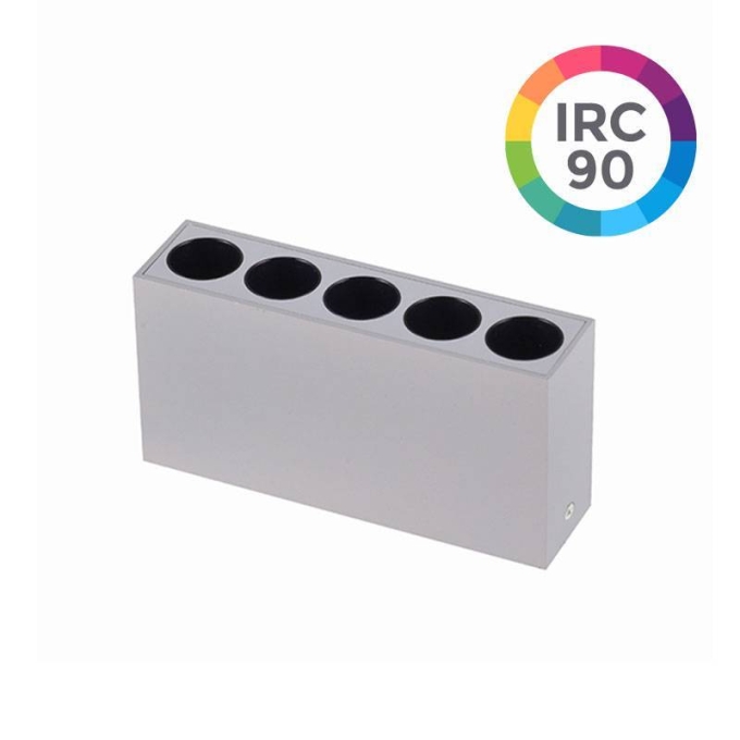  Spot Sobrepor Nordecor Downlight Powerus 5 Focos 10 watts 3000K Branco e Preto IRC90 38° Bivolt 137x35x70mm 6389