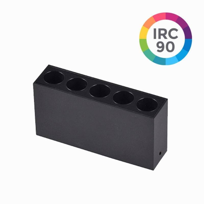  Spot Sobrepor Nordecor Downlight Powerus 5 Focos 10 watts 3000K Preto IRC90 38° Bivolt 137x35x70mm 6390