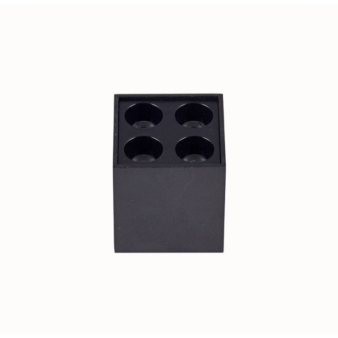  Spot Sobrepor Nordecor Downlight Powerus 4 Focos 8 watts Preto 3000K IRC90 38° Bivolt 66x66x71mm 6386