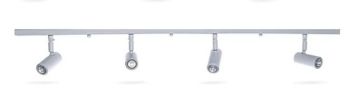 Spot Tipo Trilho Fixo Articulado Belly Iluminação Alumínio Canopla 1000mm 4L MR16 E-085/4
