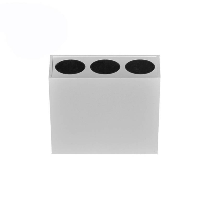  Spot Sobrepor Nordecor Downlight Powerus 3 Focos 6 watts 3000K Branco e Preto IRC90 38° Bivolt 84x36x70mm 6399
