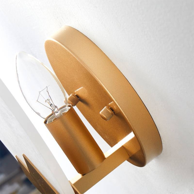 Arandela Nordecor Magi 1L E14 Ouro Champagne Ø260mm 2730