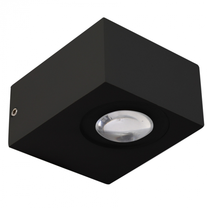Arandela Nordecor Foluí Preto Retangular Facho Duplo 6 watts 3000K IP65 Bivolt 53x70x83mm 2004