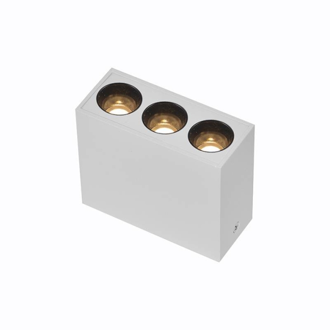  Spot Sobrepor Nordecor Downlight Powerus 3 Focos 6 watts 3000K Branco e Preto IRC90 38° Bivolt 84x36x70mm 6399