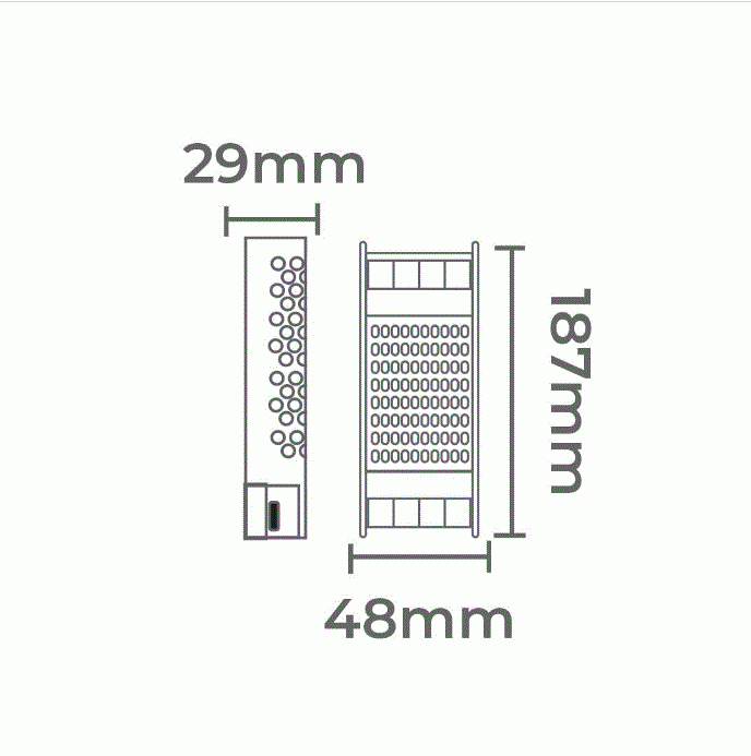 Fonte 12V Nordecor Dimerizável (Triac) 5A 60 watts 127V IP20 7102