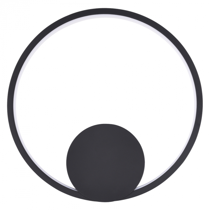 Arandela/ Plafon Usina Imports Sunset Preto 15 watts 3000K Bivolt Ø300X40mm UI20001/30PT