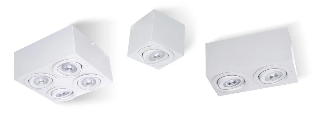 Plafon Belly Iluminação Cube Face Reta Alumínio 1L AR70 120x120x90mm PF-145/1