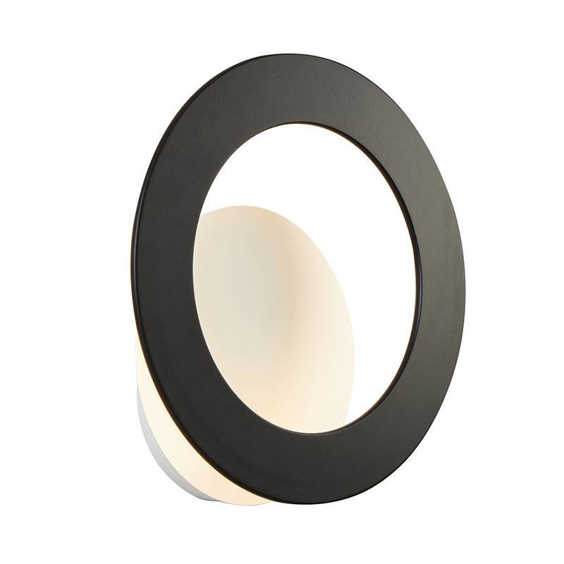 Arandela Nordecor Kote 12 watts 3000K Preto e Branco Bivolt Ø300mm 2755