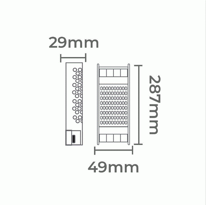 Fonte 12V Nordecor Dimerizável (Triac) 16,67A 200 watts 127V IP20 7105