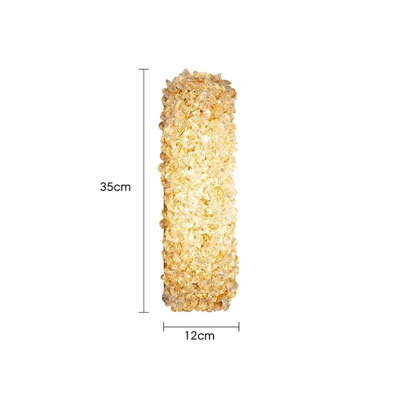Arandela Nordecor Jou Metal Dourado e Cristal 12 watts 3000K Bivolt 350x120mm 2770
