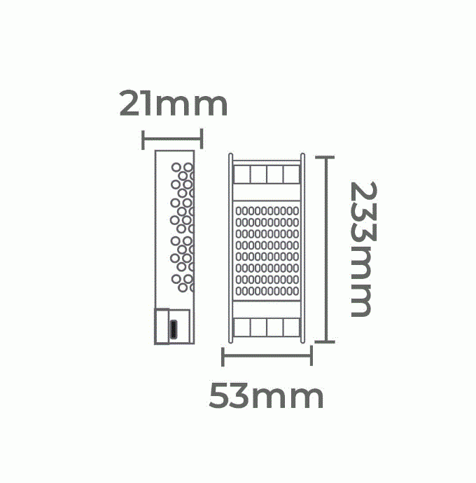 Fonte 24V Nordecor 6,25A 150 watts Bivolt IP20 7072