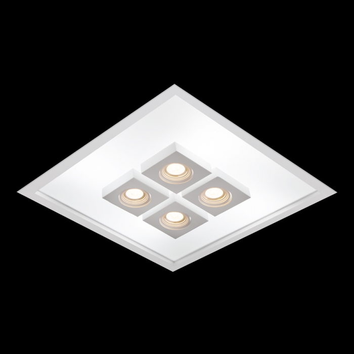 Embutido Usina Box Iluminação Central 8L E27 + 4L MR16 500x500x100mm 30300/50