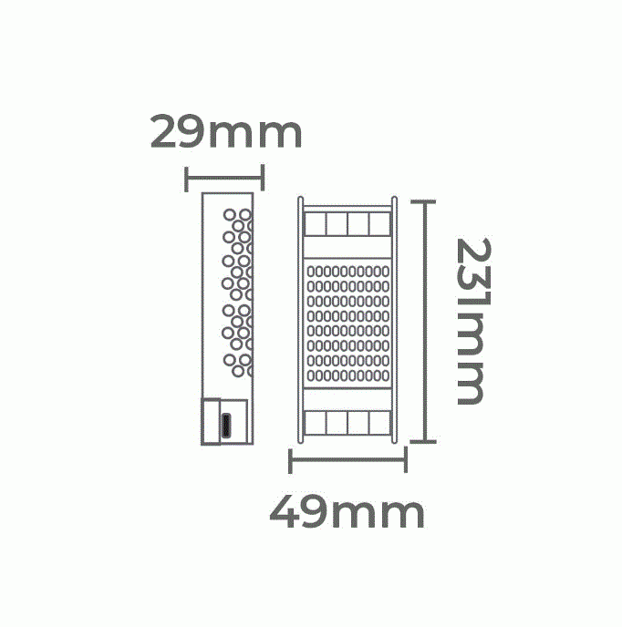 Fonte 12V Nordecor Dimerizável (Triac) 8,34A 100 watts 127V IP20 7103