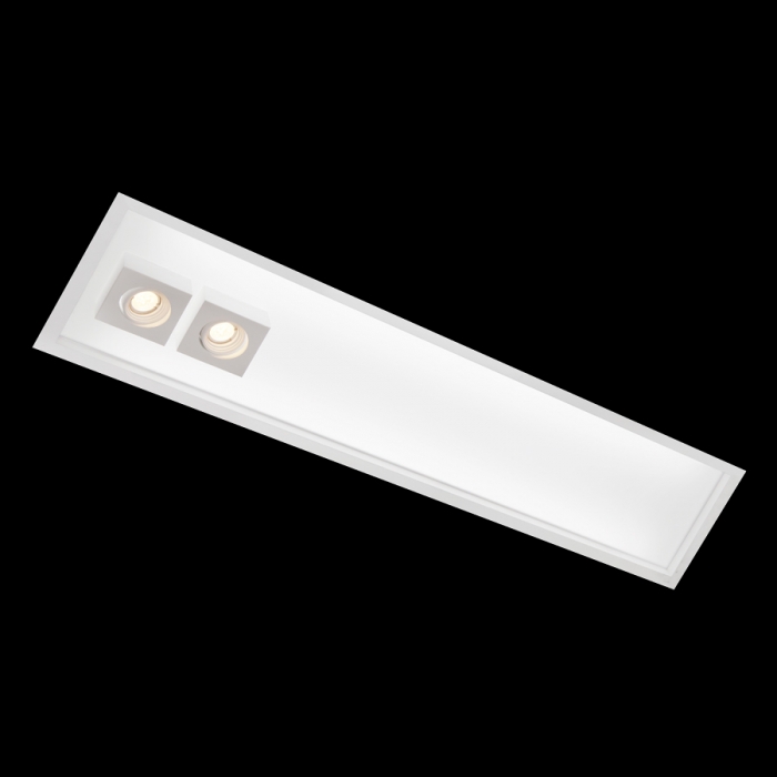 Embutido Usina Box Iluminação 4L T8 600mm + 2L MR16  325x650x100mm 30327/65F