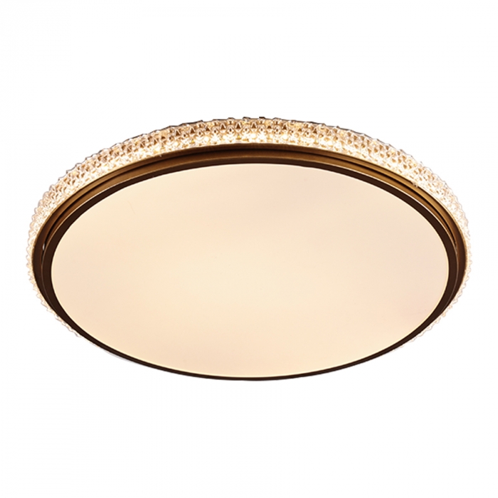 Plafon Usina Imports Mileto Redondo Champagne 48 watts 3000K Bivolt 520X460X90mm UI20050/49CP-M