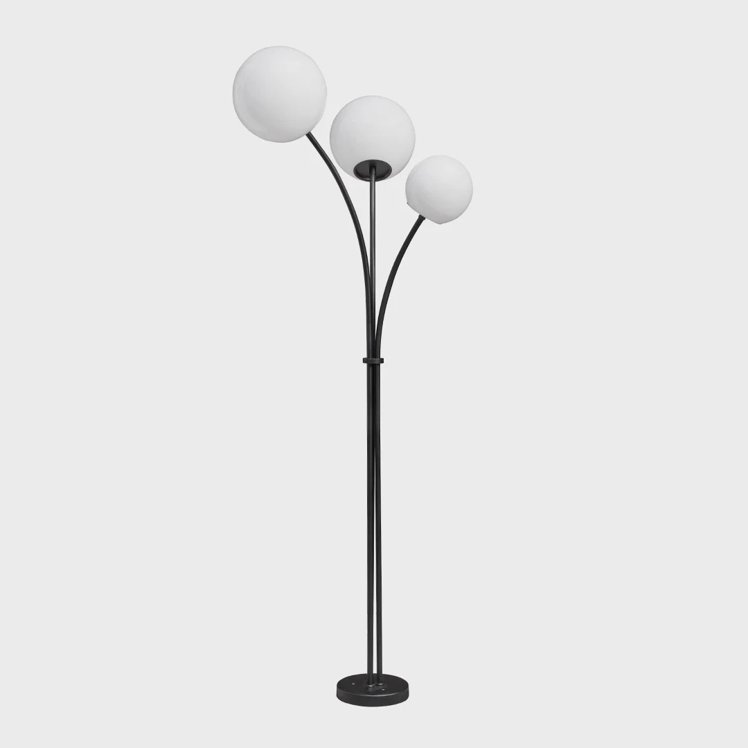 Poste de Jardim Madelustre Fiore Metal e Vidro Leitoso 3L G9 1450mm 3218/3