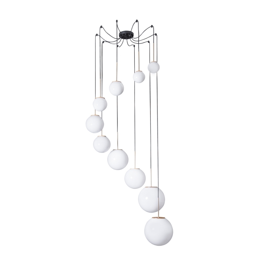 Pendente Madelustre Cascata Milky Esferas Ø120/150/200/250/300mm 8L E27 e 2L G9 3139