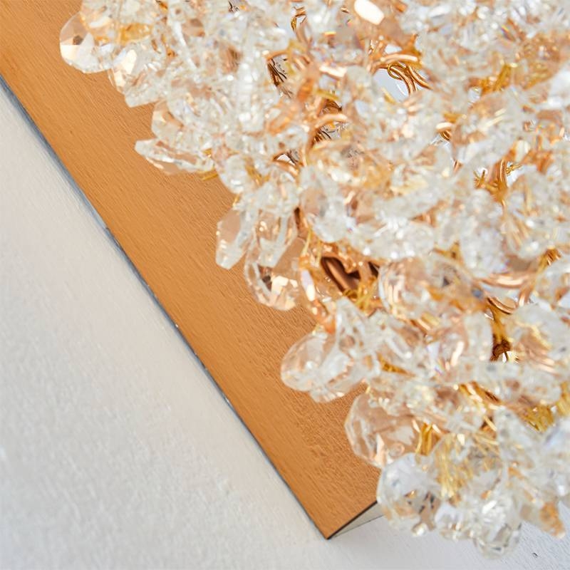 Arandela Nordecor Jou Metal Dourado e Cristal 12 watts 3000K Bivolt 350x120mm 2770