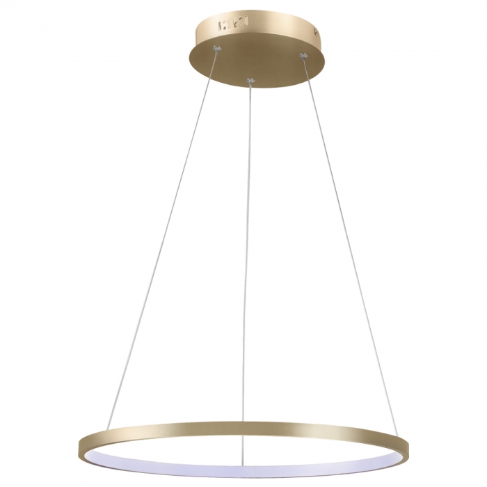 Pendente Usina Imports Orlo 1 Aro Champagne 20 watts 3000K Bivolt Ø400mm UI20000/40CP-M