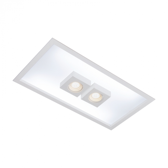 Embutido Usina Box Iluminação Central 4L T8 1200mm +  2L MR16 ﻿325x1260x100mm 30325/130F