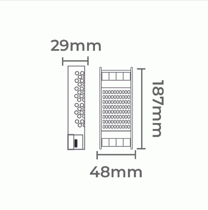 Fonte 12V Nordecor Dimerizável (Triac) 5A 60 watts 127V IP20 7102