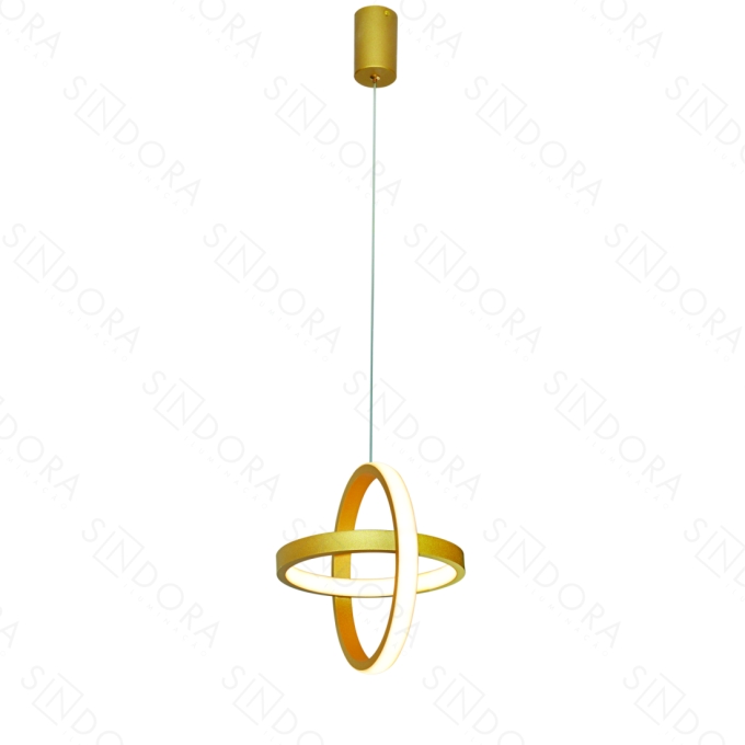 Pendente Sindora Metal Dourado e Silicone 26 watts 3000K Bivolt Ø220mm DCD03205