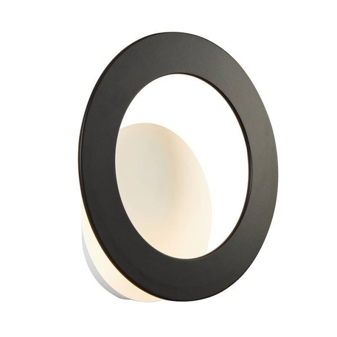 Arandela Nordecor Kote 12 watts 3000K Preto e Branco Bivolt Ø300mm 2755
