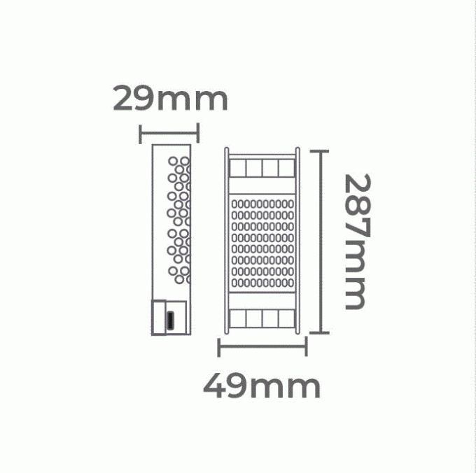 Fonte 12V Nordecor Dimerizável (Triac) 16,67A 200 watts 127V IP20 7105