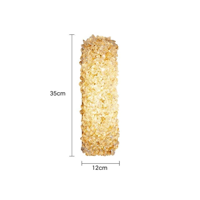Arandela Nordecor Jou Metal Dourado e Cristal 12 watts 3000K Bivolt 350x120mm 2770