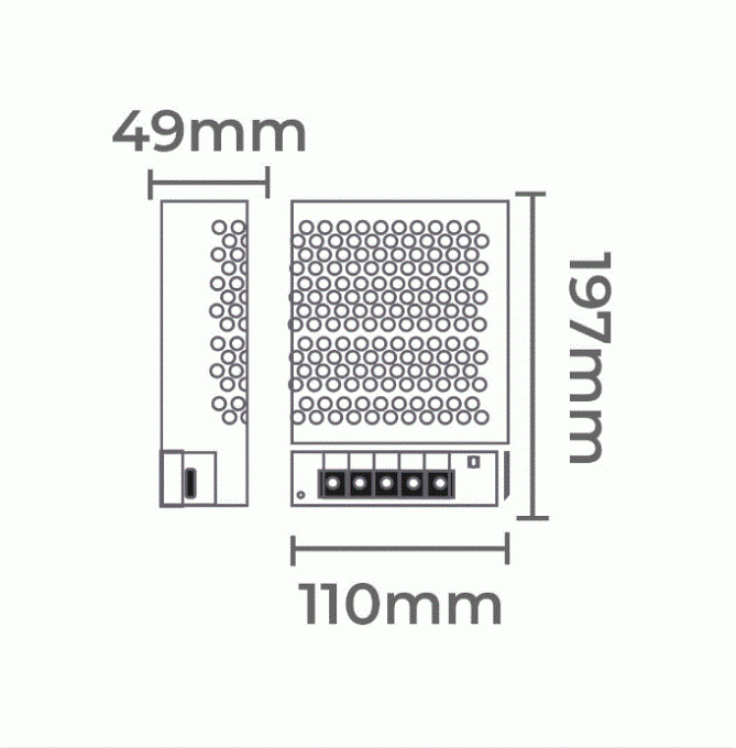 Fonte 24V Nordecor Chaveada 10,42A 250 watts Bivolt IP20 197x110x49mm 7075