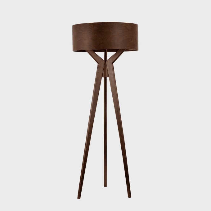 Coluna de Piso Madelustre Navi Cúpula Madeira 1L E27 Ø650x1700mm 2790