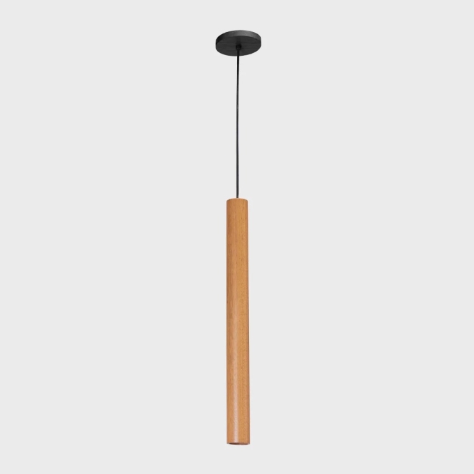 Pendente Madelustre Point Madeira 1L Mini Dicróica 550mm 3274